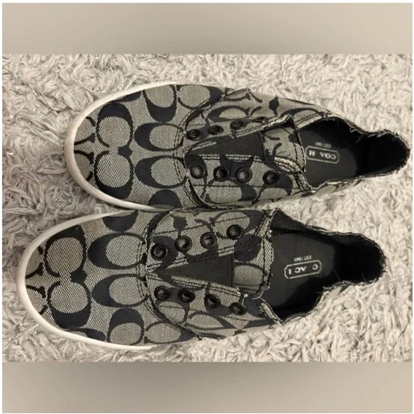 Coach Black and Gray Women's Slippers - Picture 2 of 7